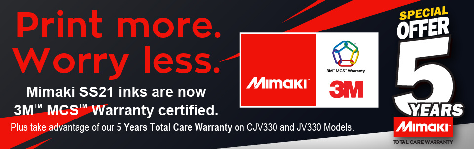 Mimaki SS21 inks now 3M MCS Warranty certified