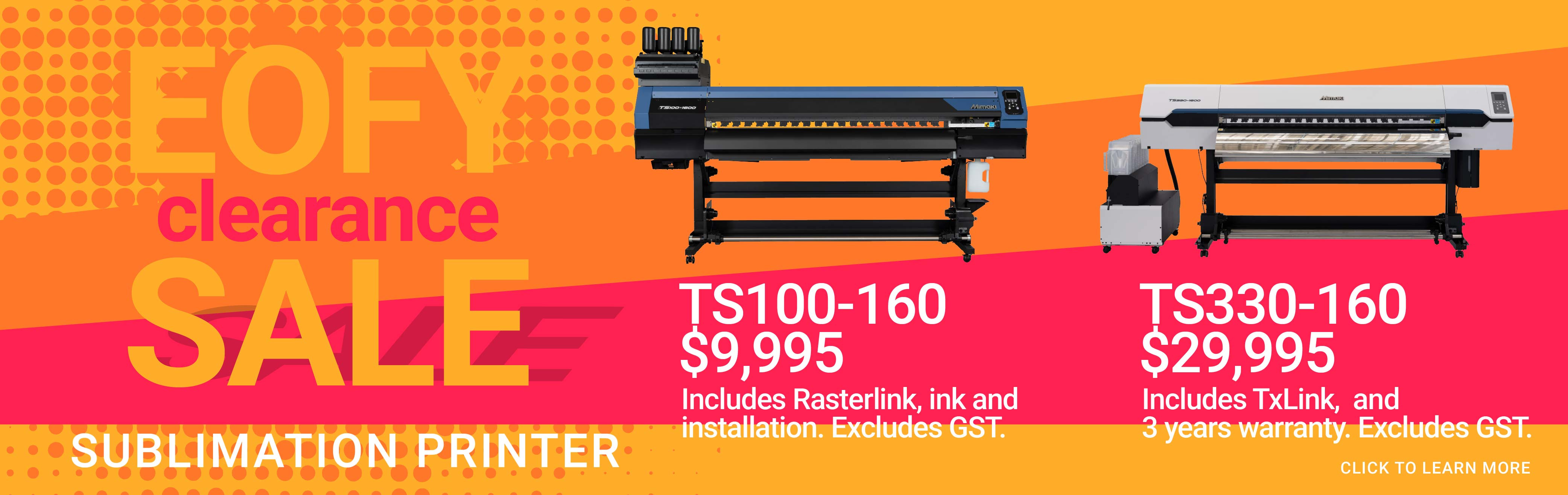 Mimaki EOFY Clearance on TS100 and TS330