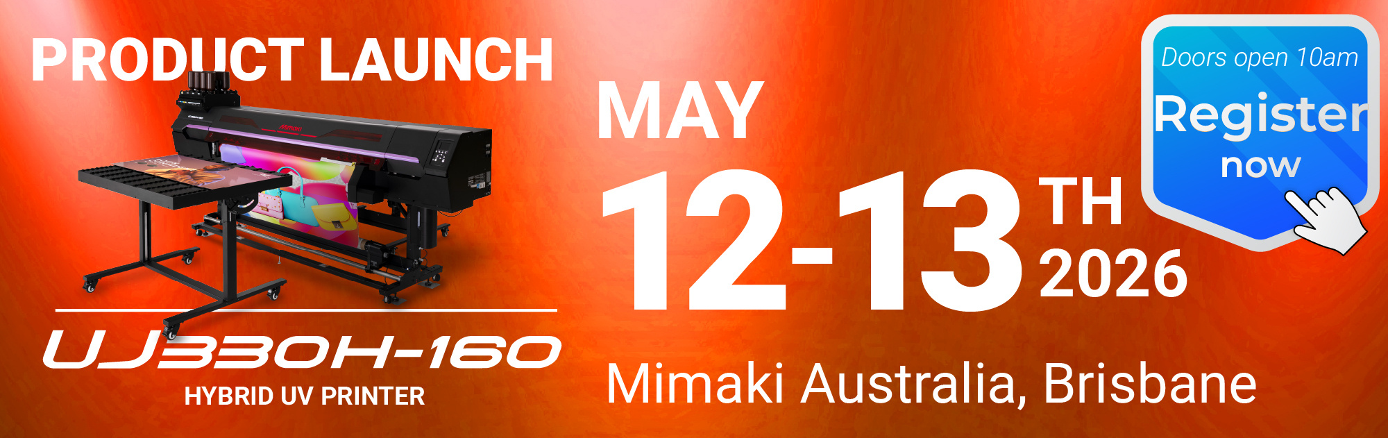 UJ330H-160 Sydney Launch banner