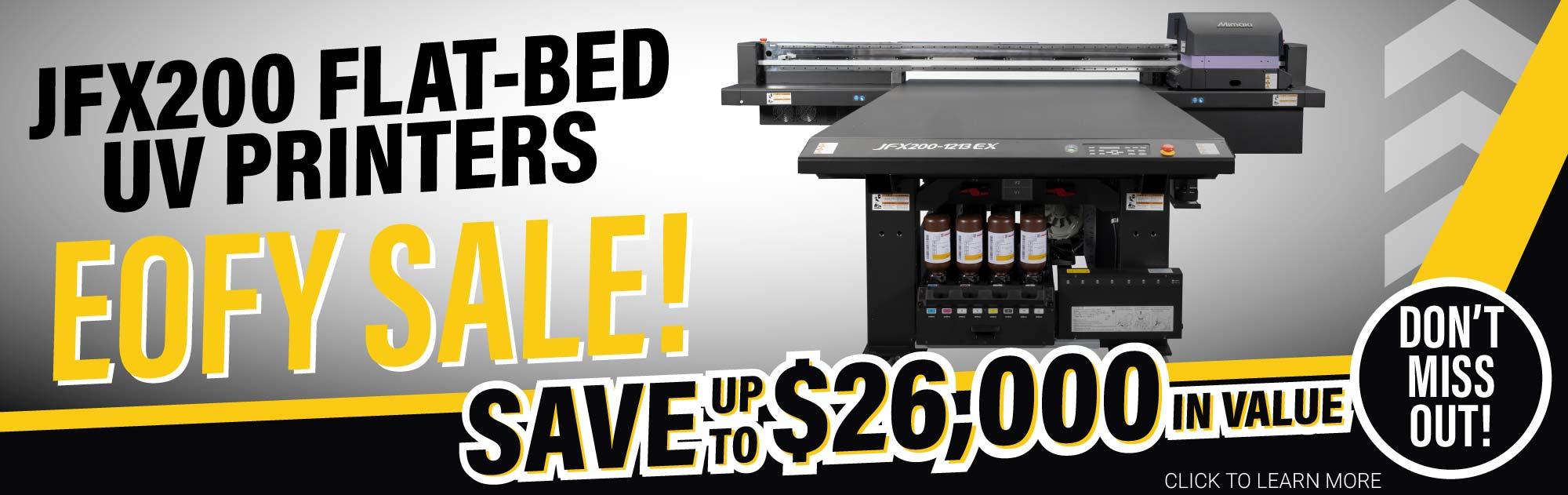 Mimaki JFX200 UV Flatbed EOFY Campaign