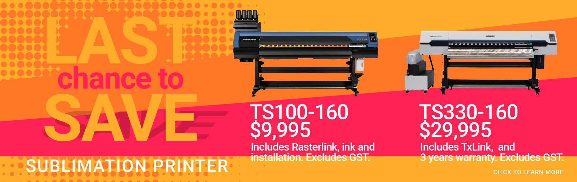 TS100 and TS330 campaign banner