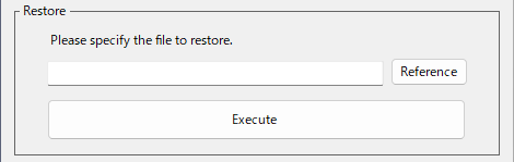 [R7 Environment Backup and Restore] Dialog